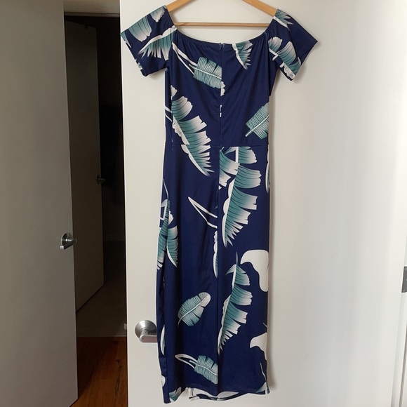 Floral stretchy long dress - Picture 2 of 2